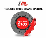Save up to $100 on brakes at Pit Stop Save up to $100 on brakes at Pit Stop