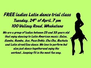 Free Ladies Latin Dance Class - Trial